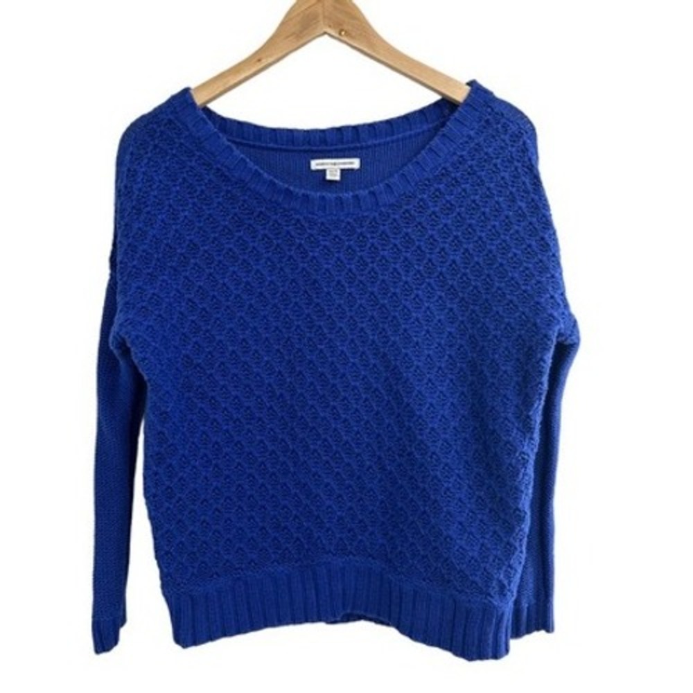American Eagle Outfitters‎ Knit Sweater Blue Crew Neck Pullover  XS/TP